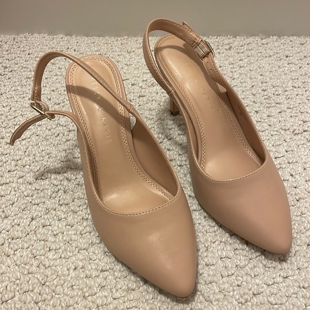 Kelly & Katie Nude Slingback Heels